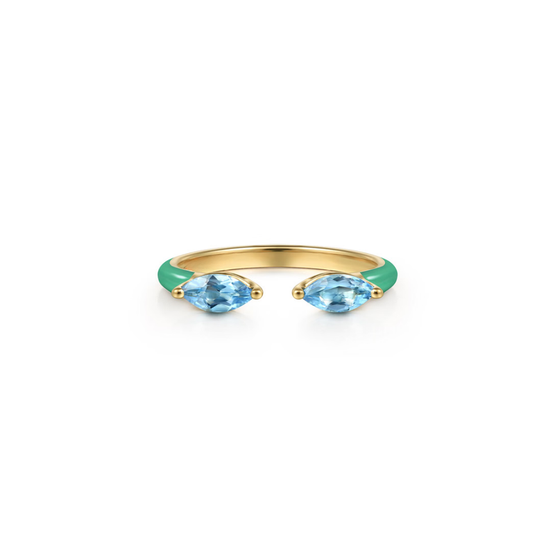 Capri Kiss Ring (Sky Blue & Lime Green Edition)