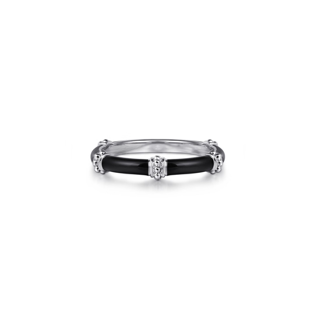 The Bamboo Node Ring (Chrome Green & Rose Gold Edition)