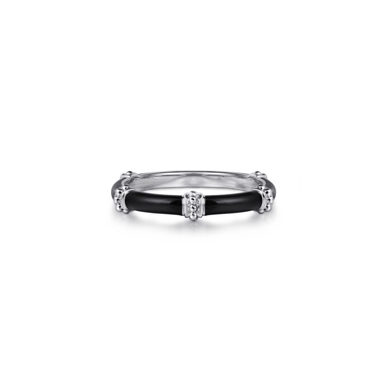 The Bamboo Node Ring (Chrome Green & Rose Gold Edition)