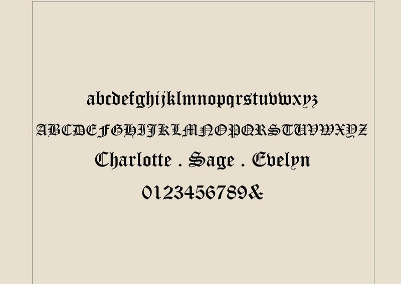 Old English Letter Name Necklace
