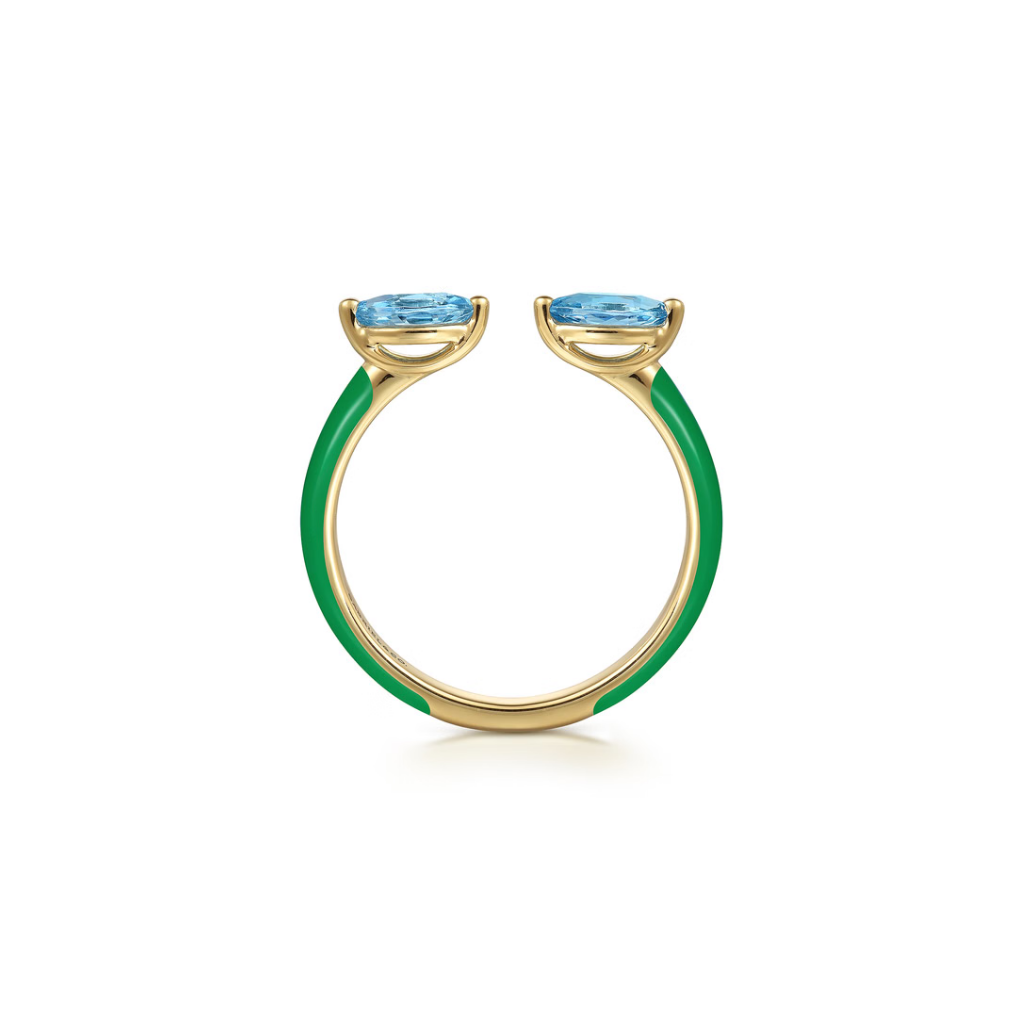 Capri Kiss Ring (Sky Blue & Lime Green Edition)