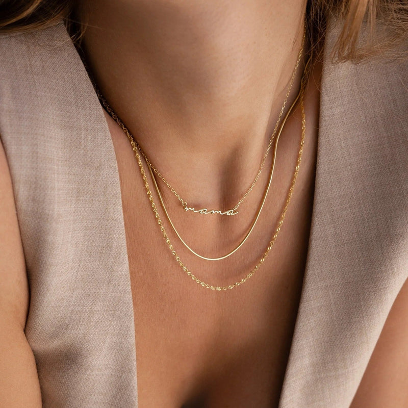 Whimsical 3D Bubble Name Necklace