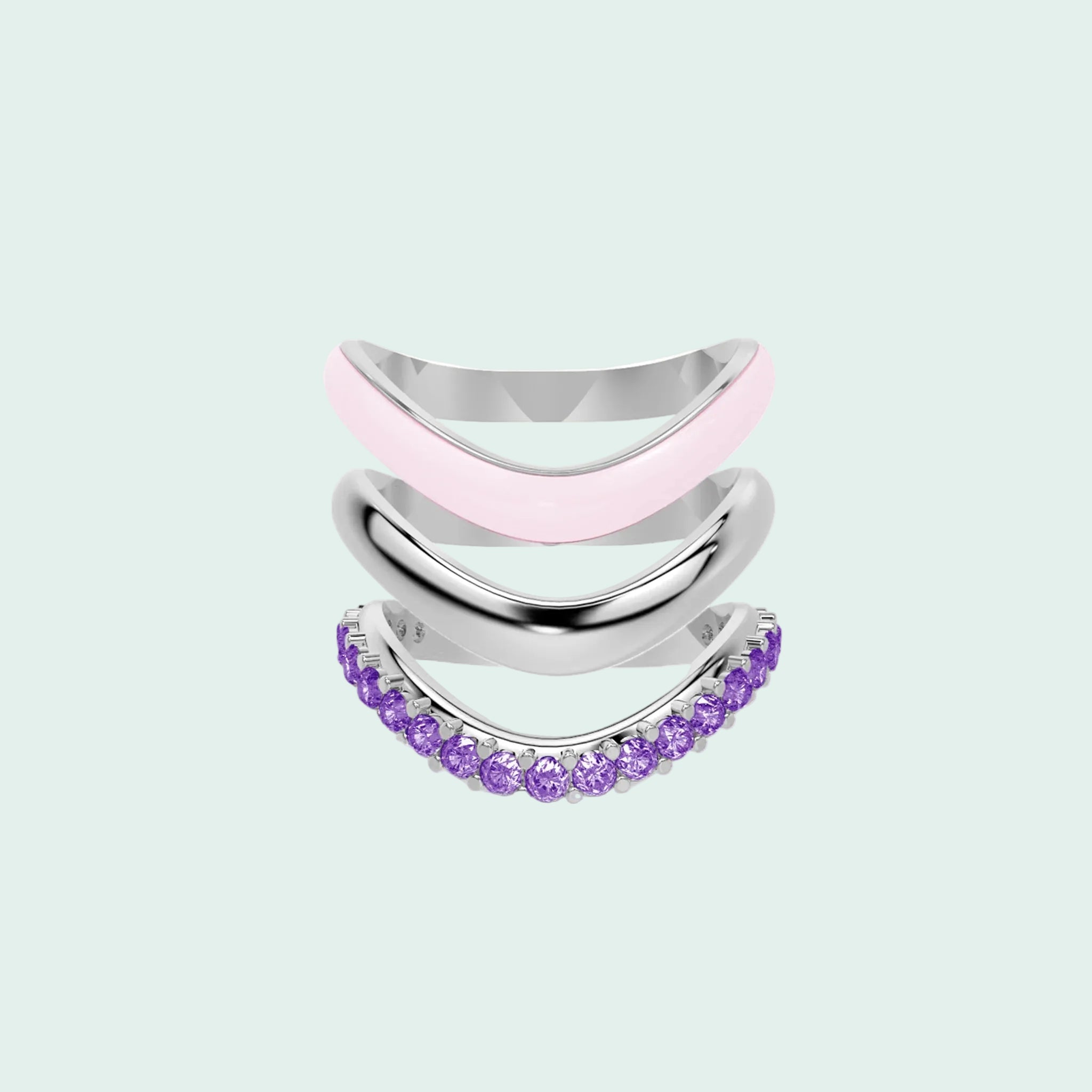 The Sugar Echo-Silver (Set of 3)
