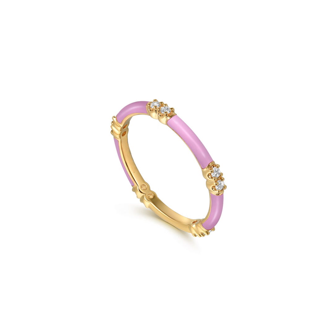 The Lucky Bamboo Ring (Millennial Pink & Yellow Gold Edition)