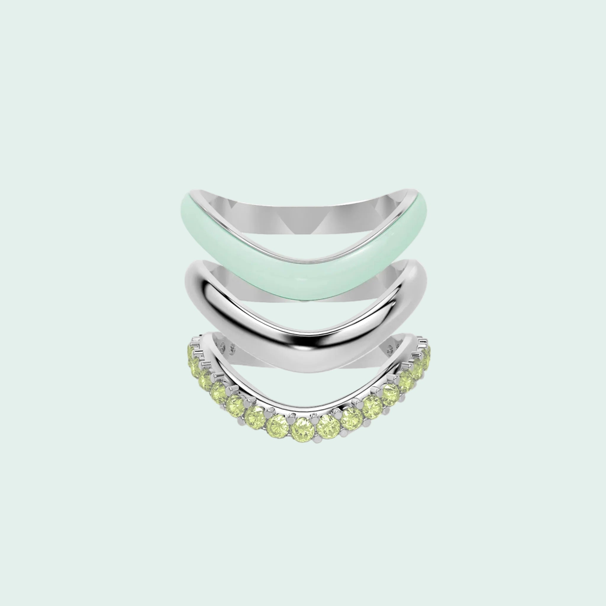The Sugar Echo-Sliver Ring Trio