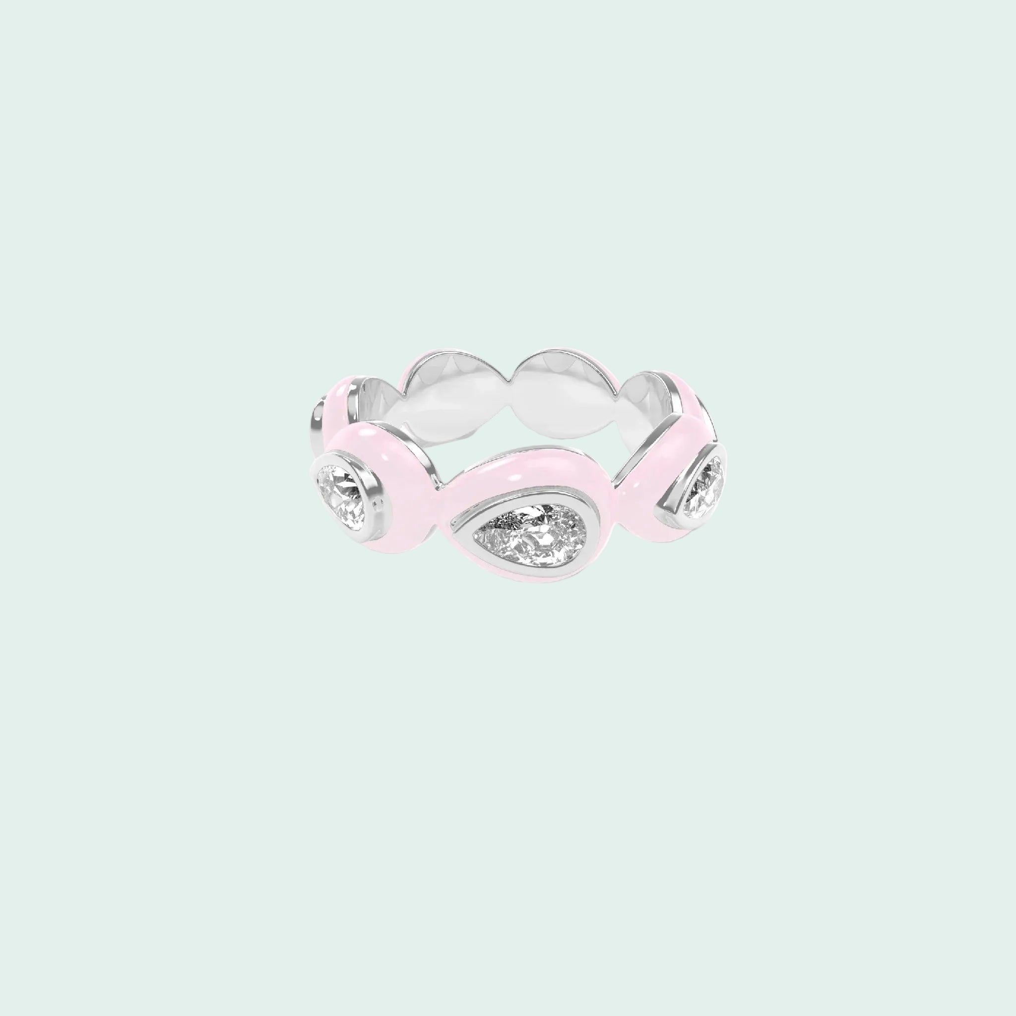 Liquid Tide Teardrop Ring (SILVER)
