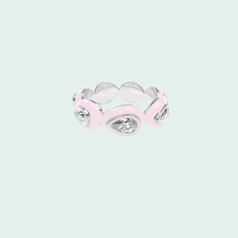 Liquid Tide Teardrop Ring (SILVER)