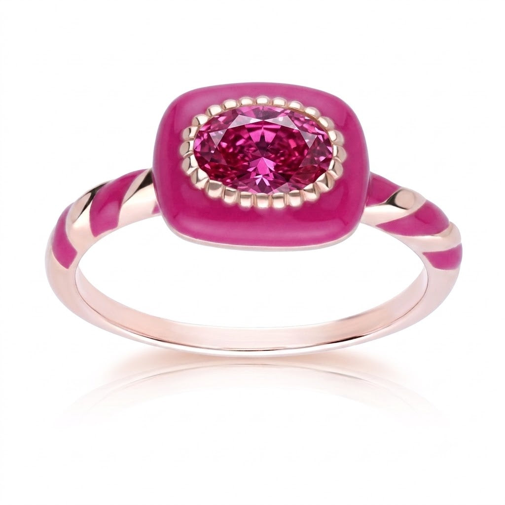 Lumina Spiral Enamel Ring (Lavender Edition)