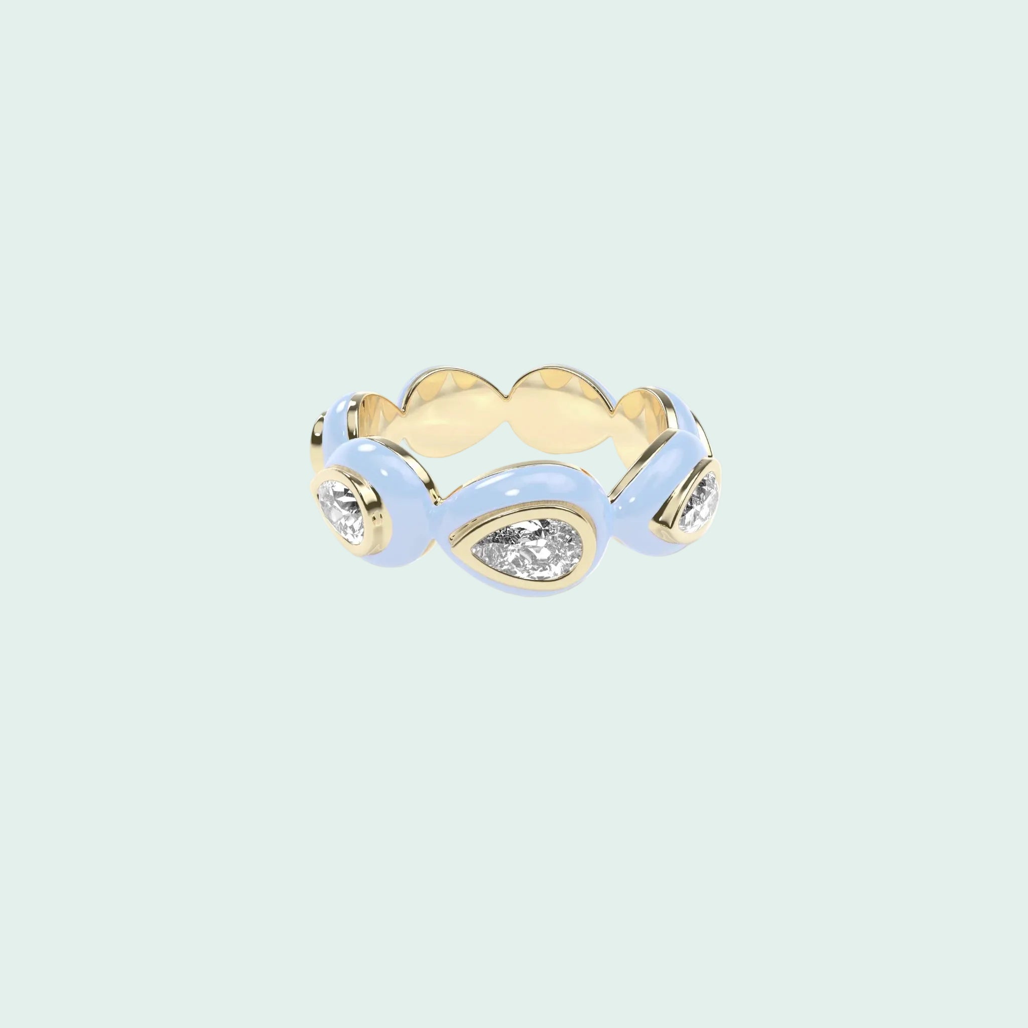 Liquid Tide Teardrop Ring (GOLD)