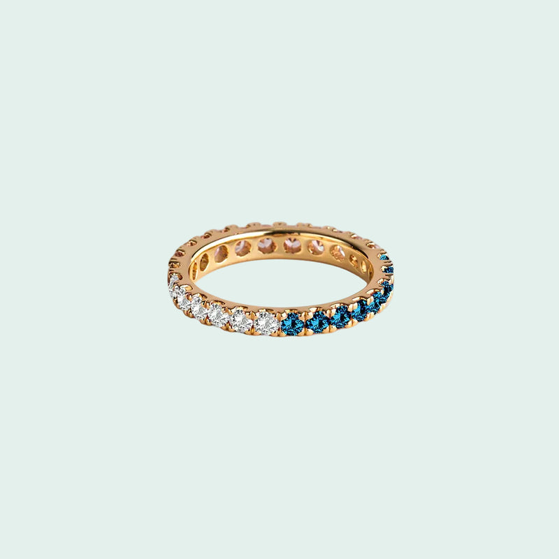 white candy pave eternity (gold)