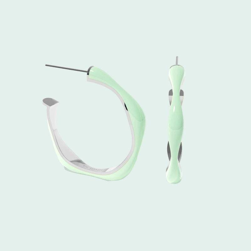 Sugar Override Hoop Earrings (SILVER)