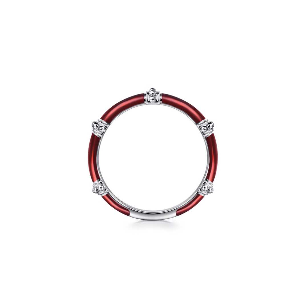 The Bamboo Node Ring (Chrome Green & Rose Gold Edition)