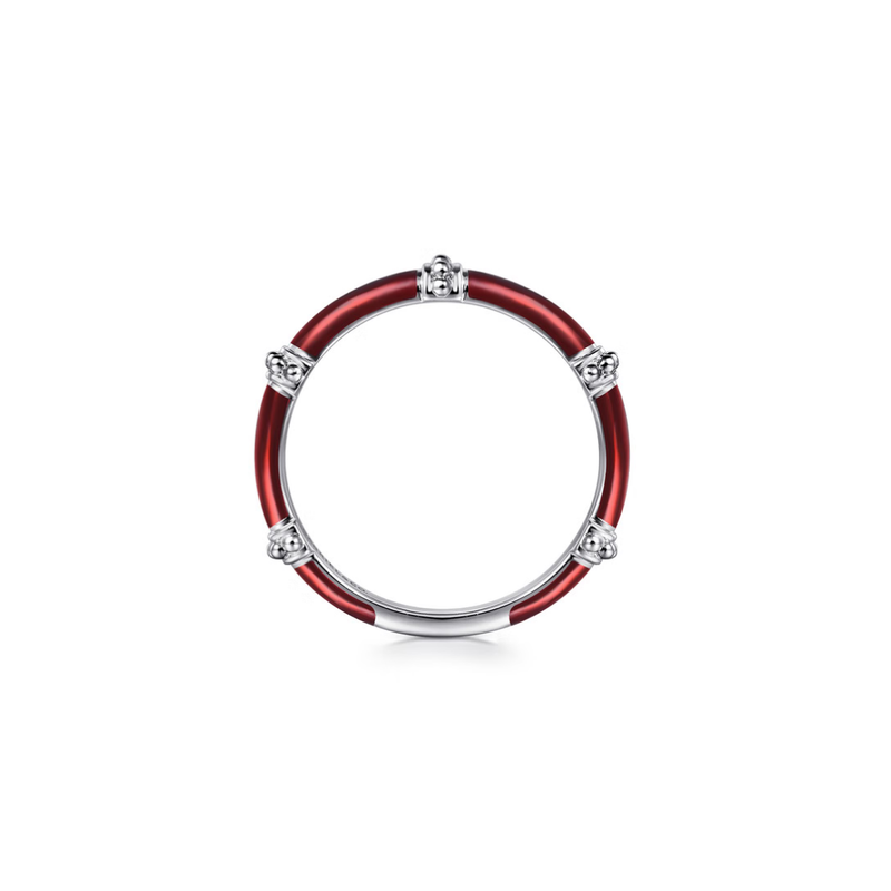 The Bamboo Node Ring (Chrome Green & Rose Gold Edition)