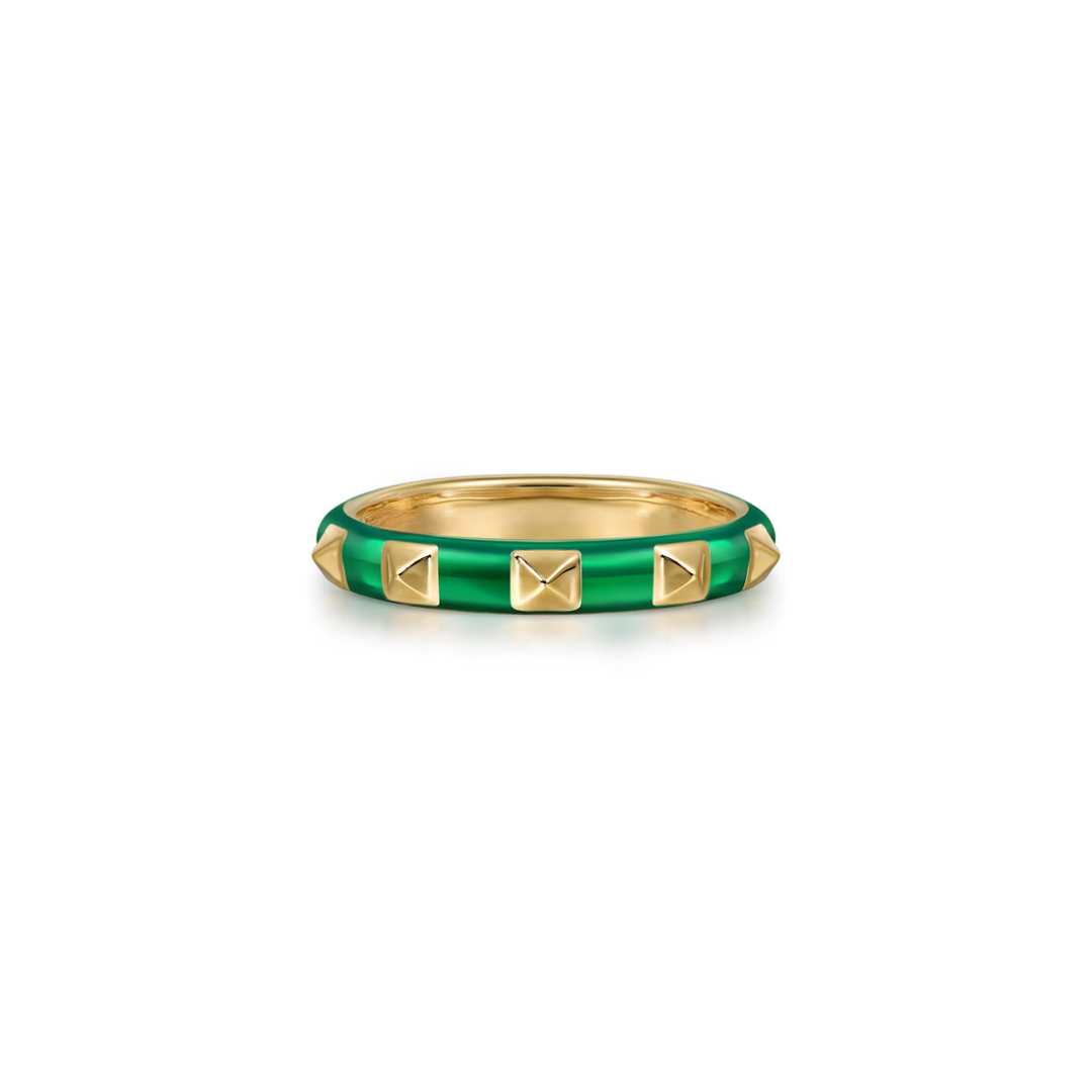 The Pyramid Edge Band (Blue & Yellow Gold Edition)