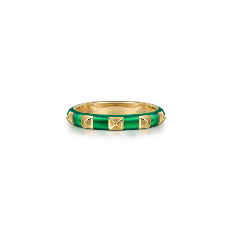 The Pyramid Edge Band (Blue & Yellow Gold Edition)