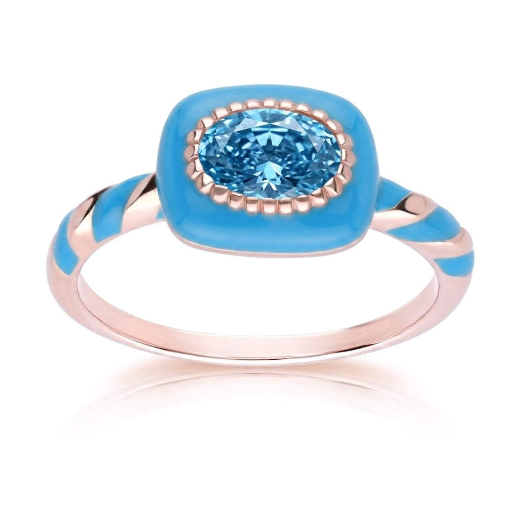 Lumina Spiral Enamel Ring (Lavender Edition)