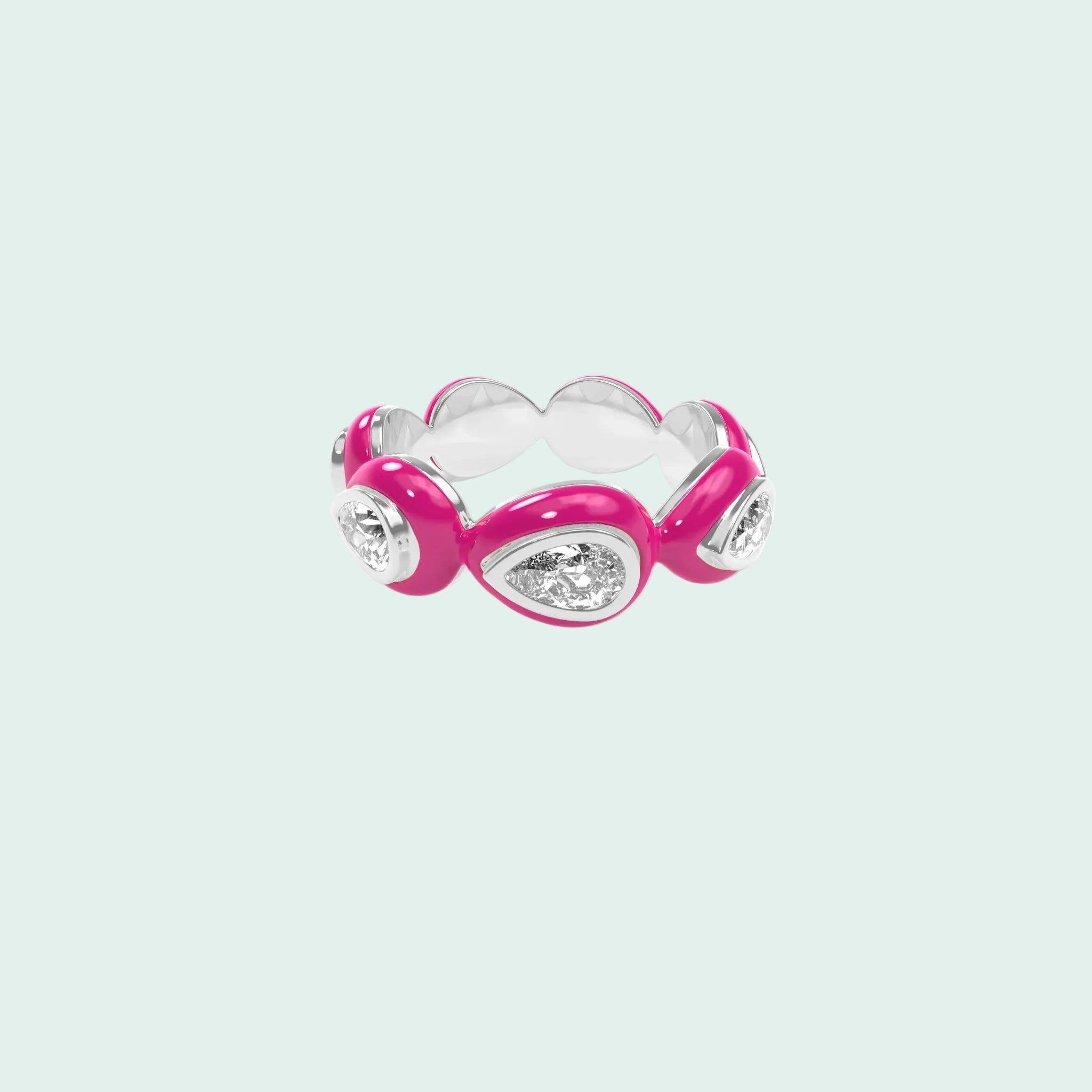 Liquid Tide Teardrop Ring (SILVER)