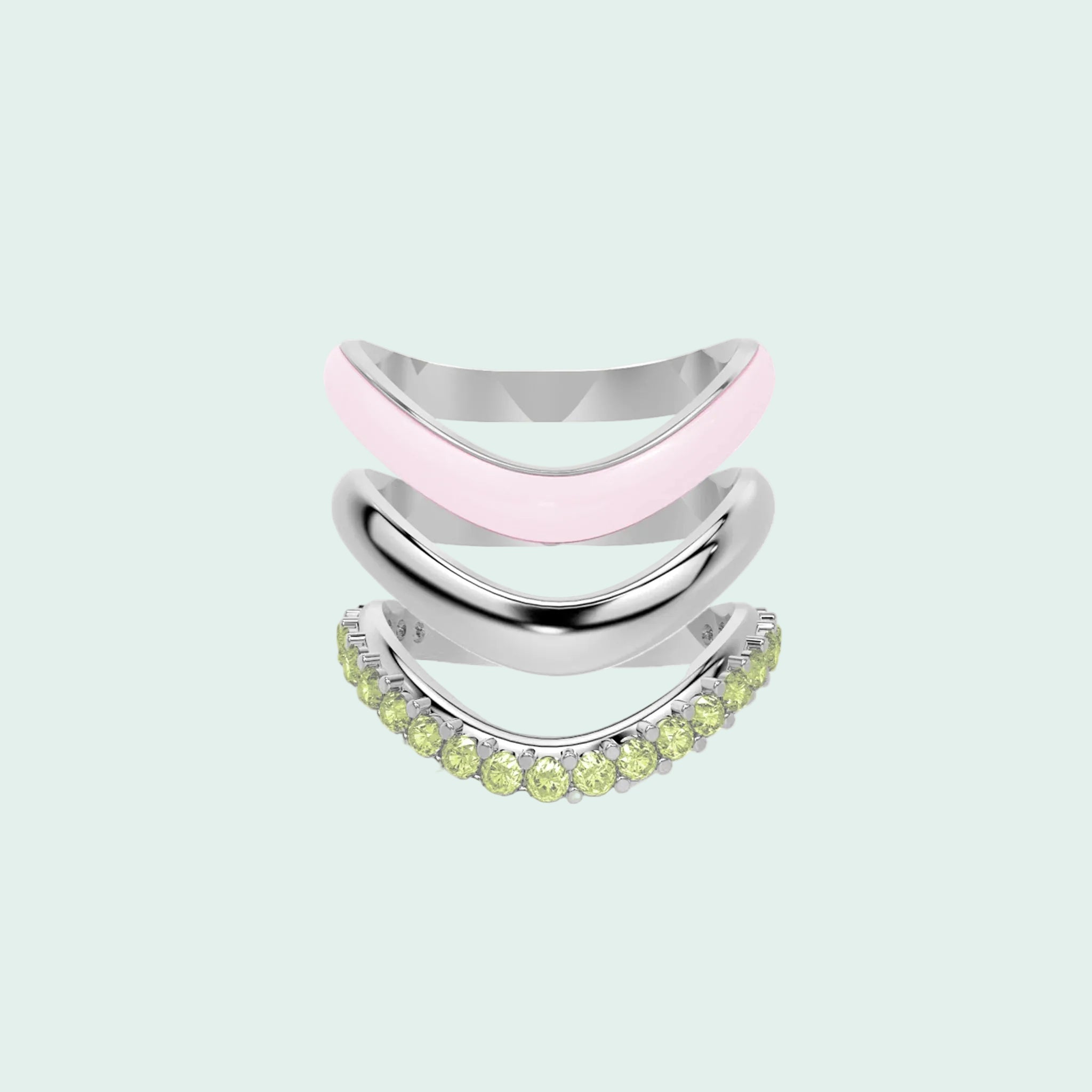 The Sugar Echo-Silver (Set of 3)