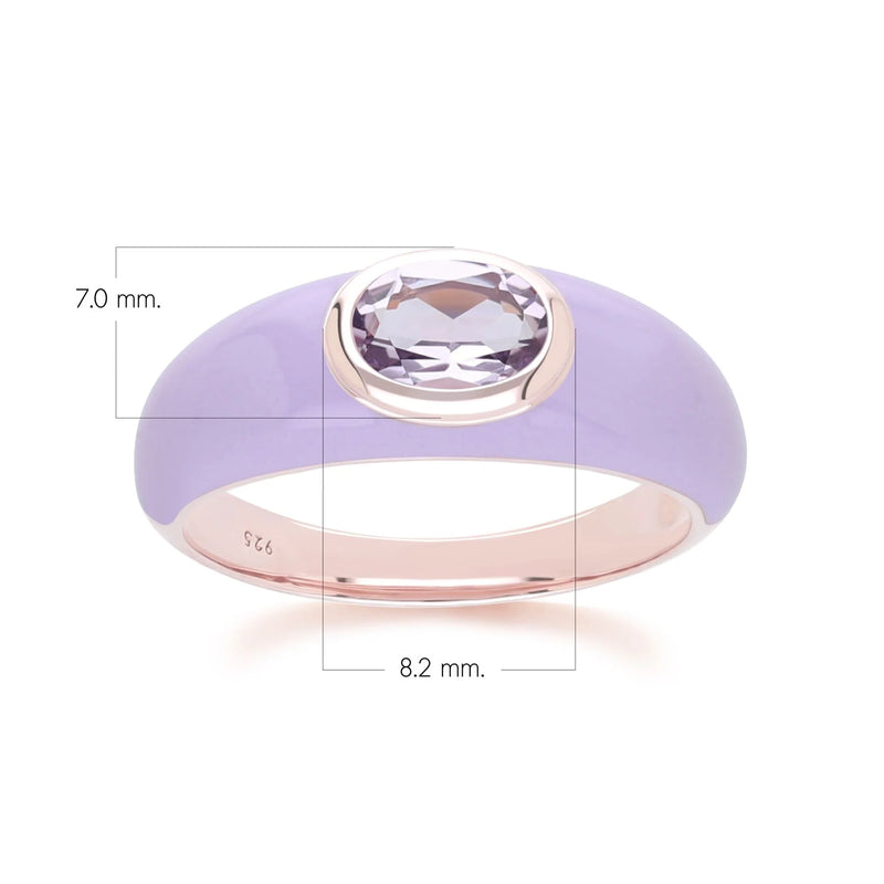 Azure Arc Baguette Dome Ring (Lavender Edition)