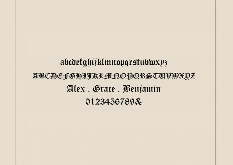 Old English Angel Number Necklace