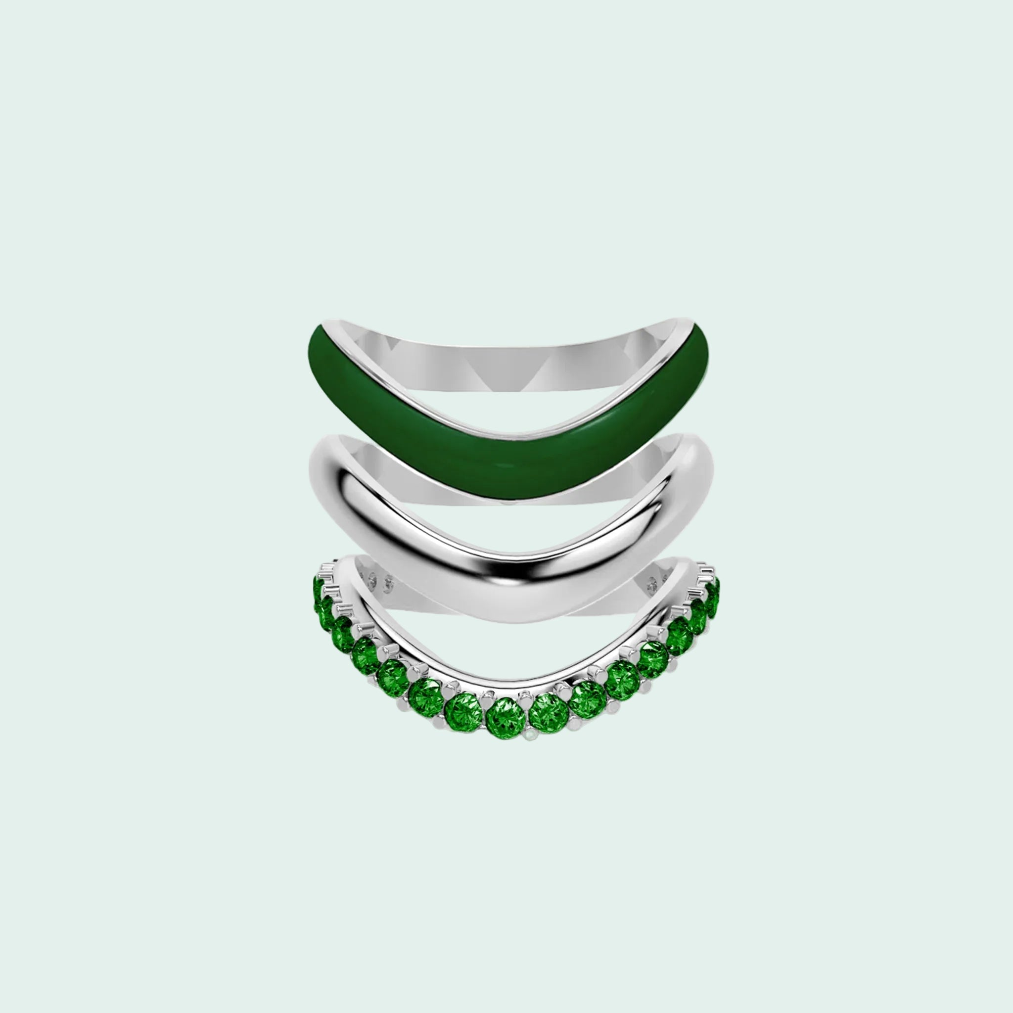 The Sugar Echo-Sliver Ring Trio