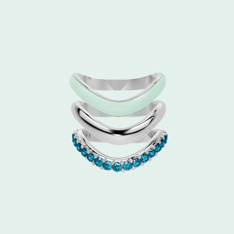 The Sugar Echo-Silver (Set of 3)