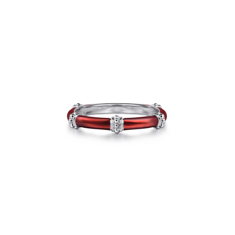 The Bamboo Node Ring (Chrome Green & Rose Gold Edition)