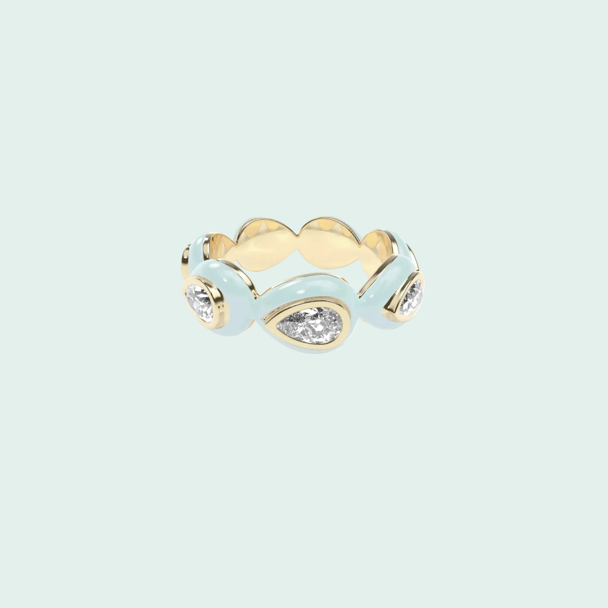 Liquid Tide Teardrop Ring (GOLD)