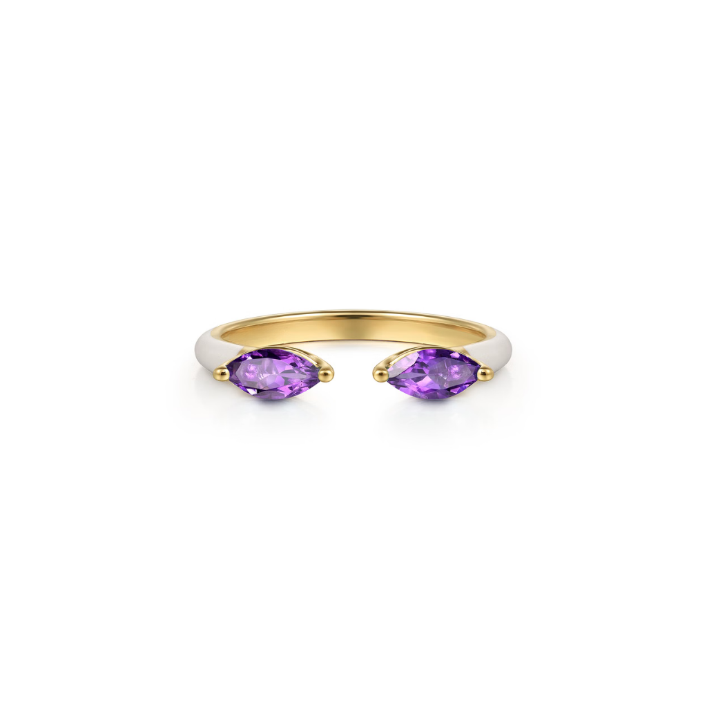 Capri Kiss Ring White Edition (Citrine Yellow)