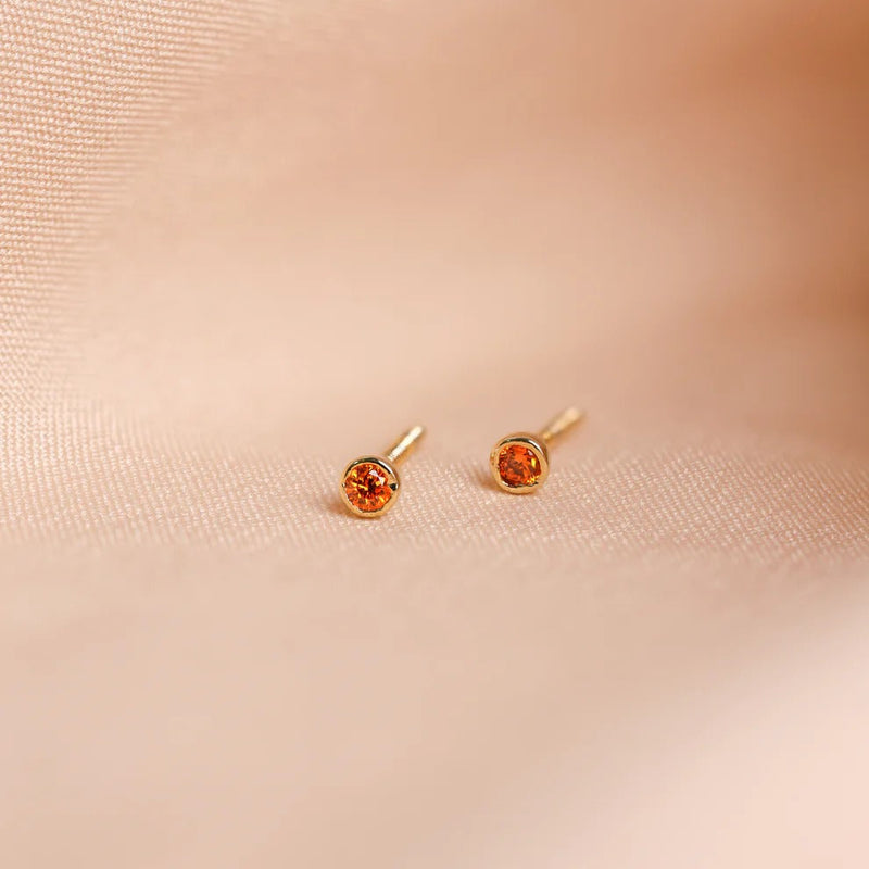 Personalized Birthstone Stud Earrings