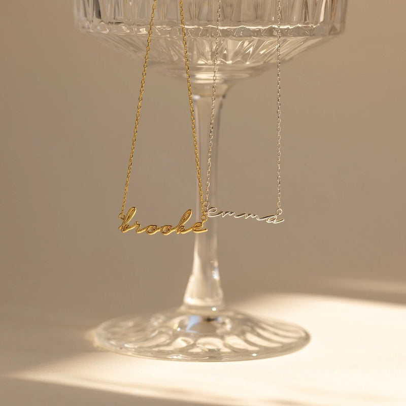 Whimsical 3D Bubble Name Necklace