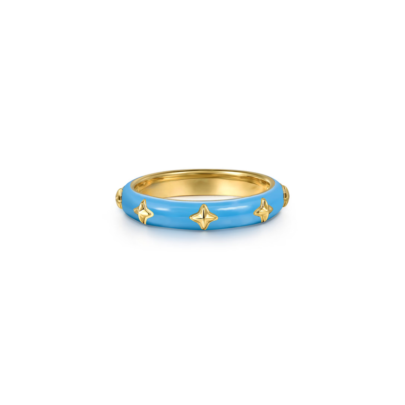 The Guiding Star Band (Emerald Green & Yellow Gold Edition)