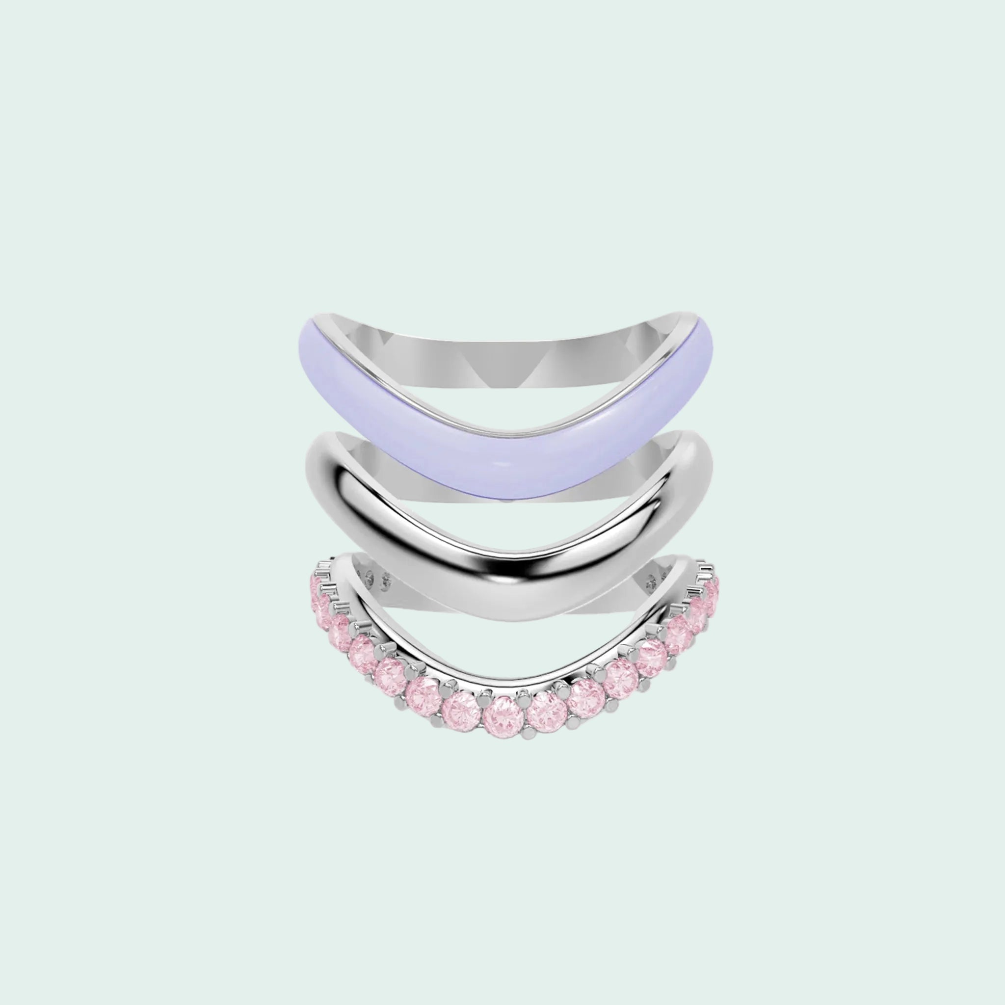 The Sugar Echo-Silver (Set of 3)