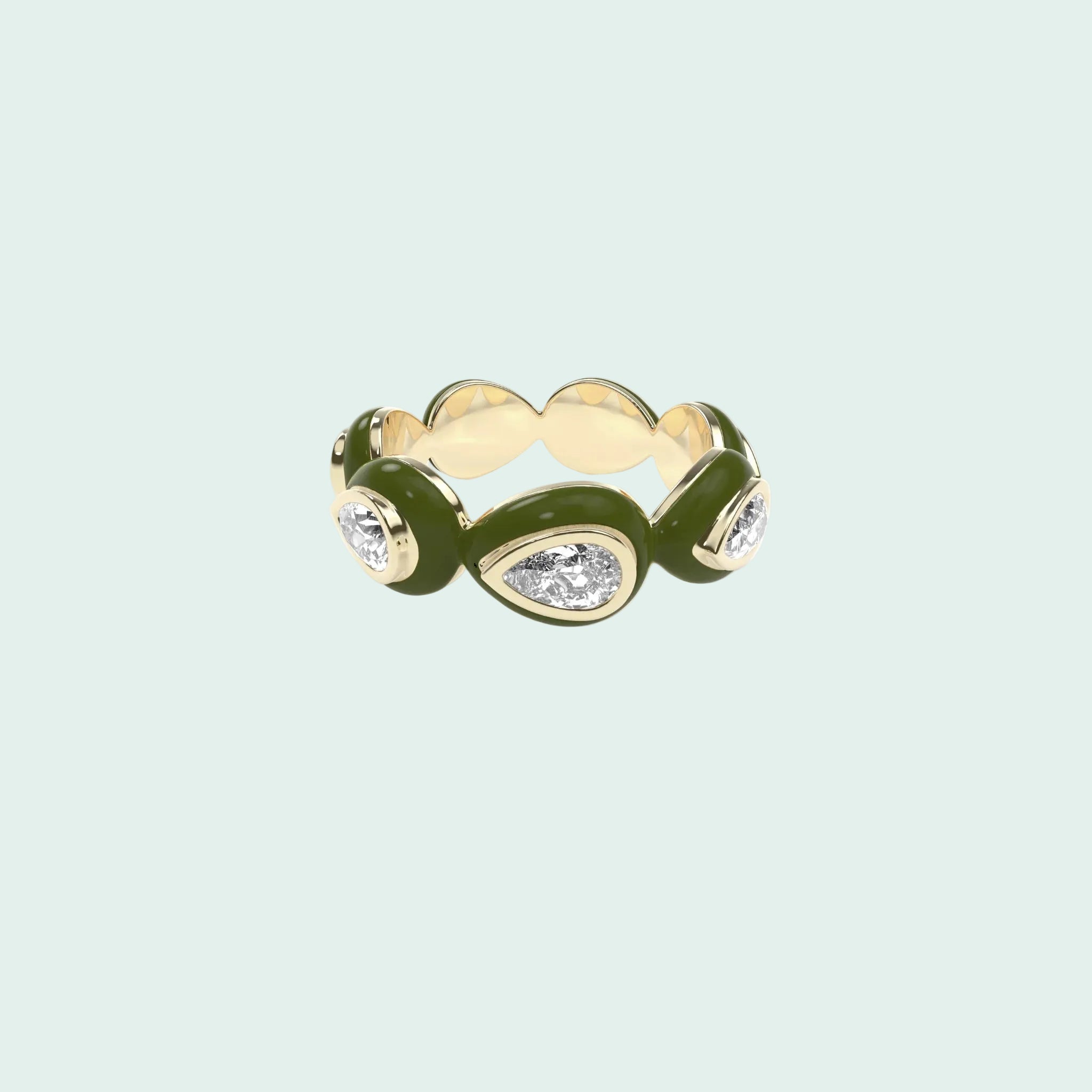 Liquid Tide Teardrop Ring (GOLD)