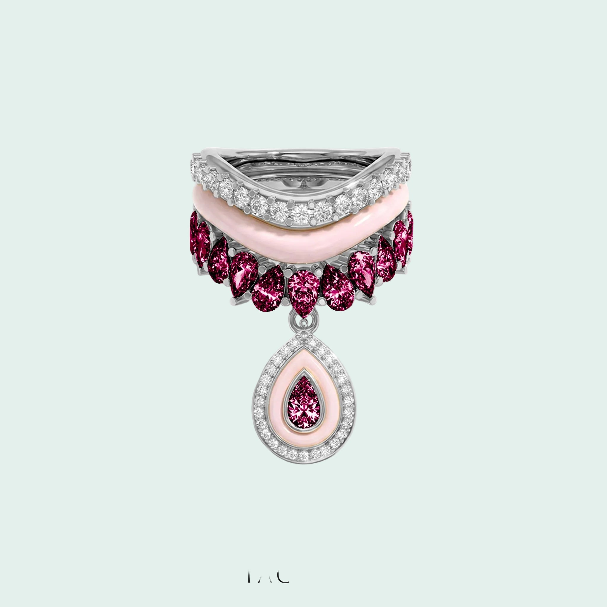 Varna-Volt-Silver Trio Ring Stack
