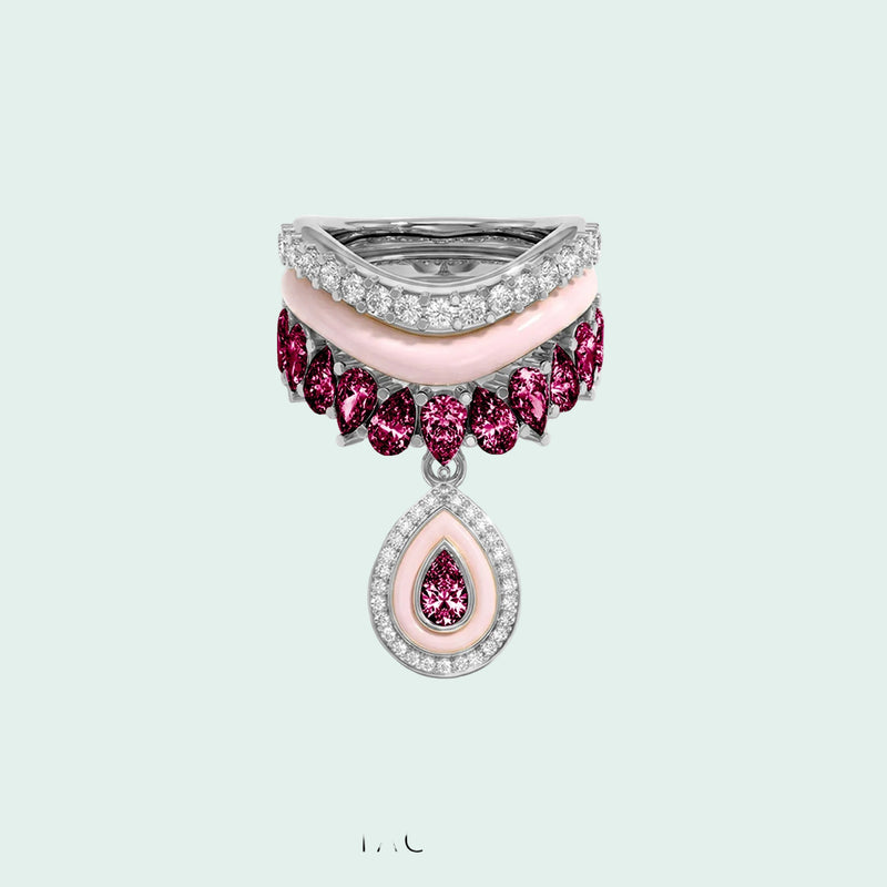 Varna-Volt-Silver Trio Ring Stack