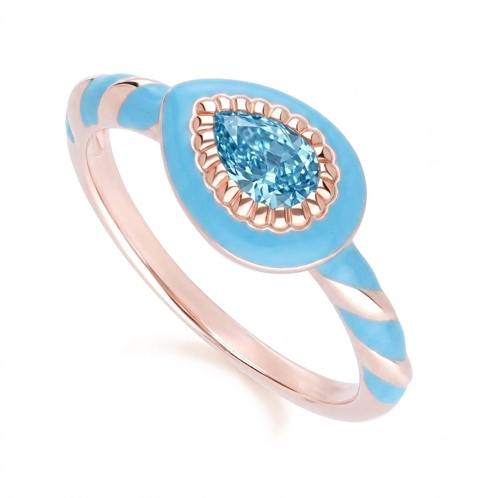 Lumina Spiral Enamel Ring (Lavender Edition)