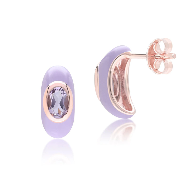 Azure Arc Baguette Stud Earrings (Sky Edition)
