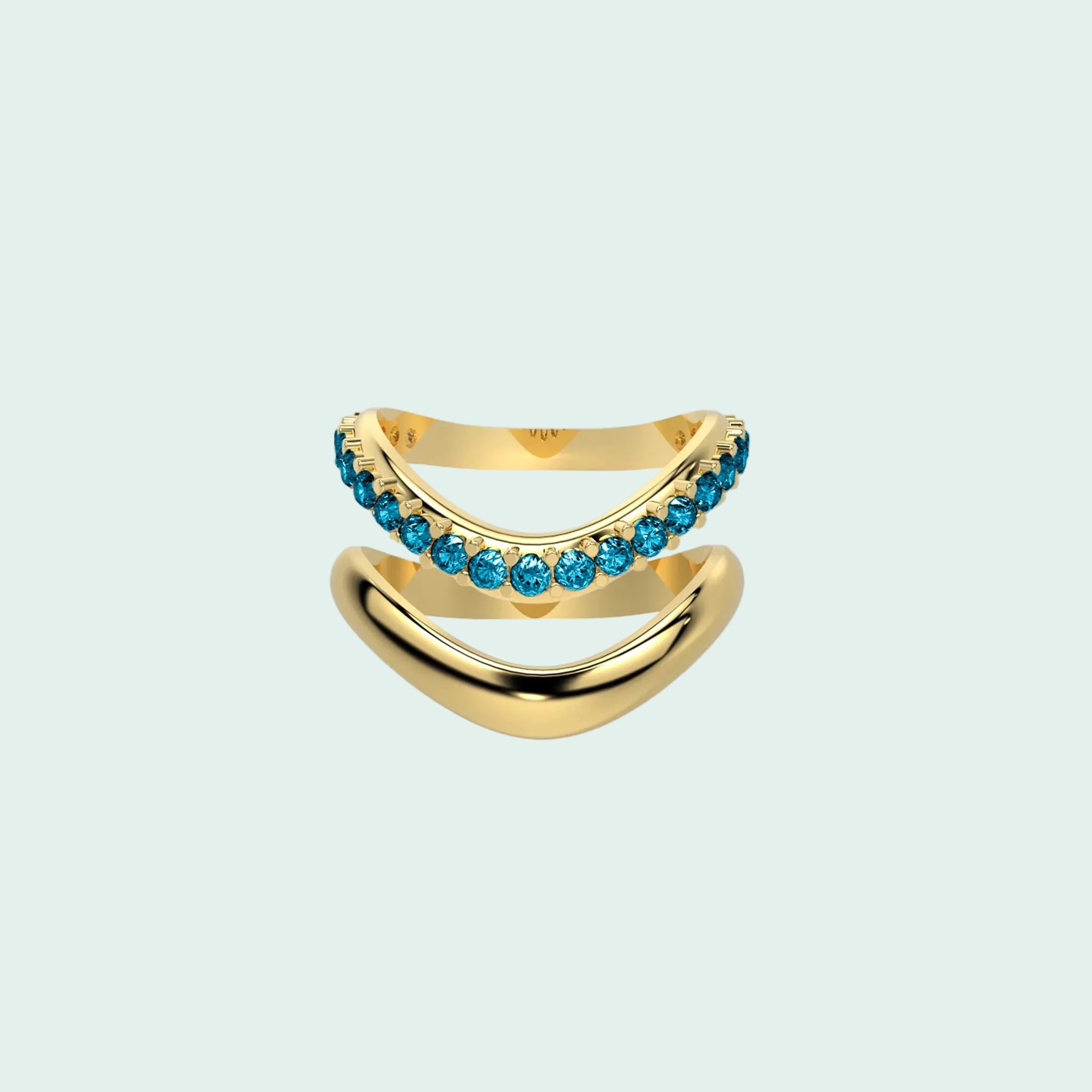 Gold Chrome Echo & Diamond Dip Duo