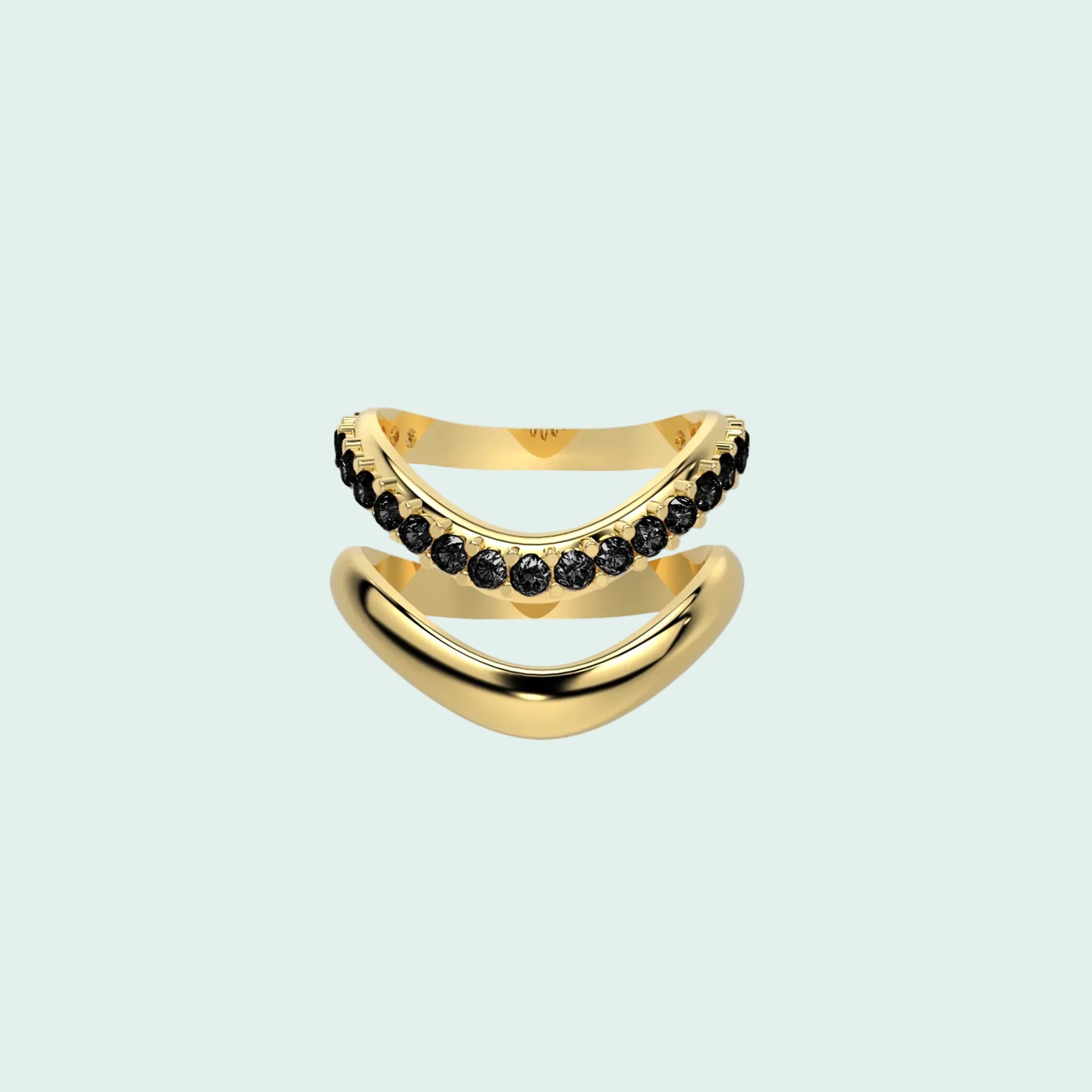 Gold Chrome Echo & Diamond Dip Duo