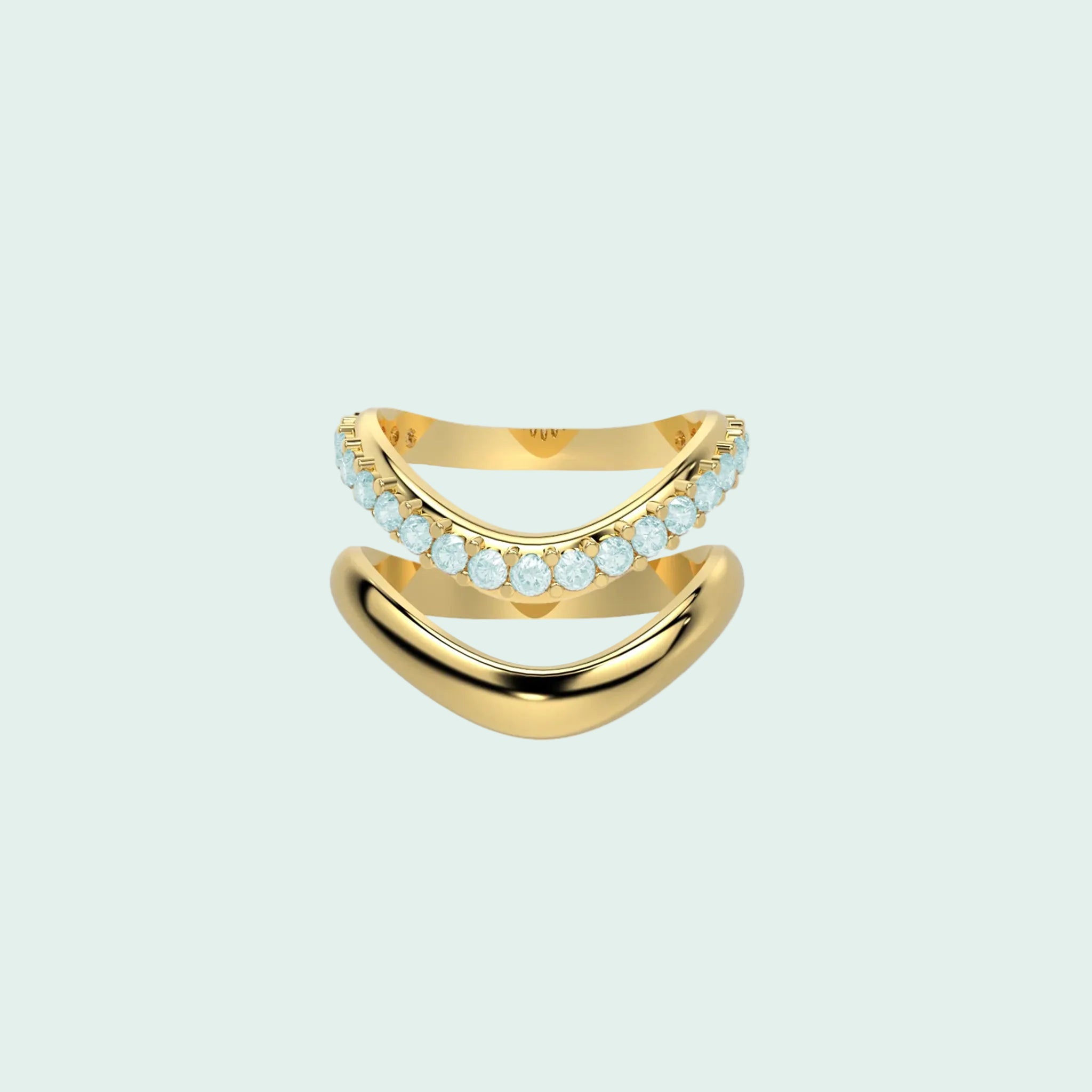 Gold Chrome Echo & Diamond Dip Duo