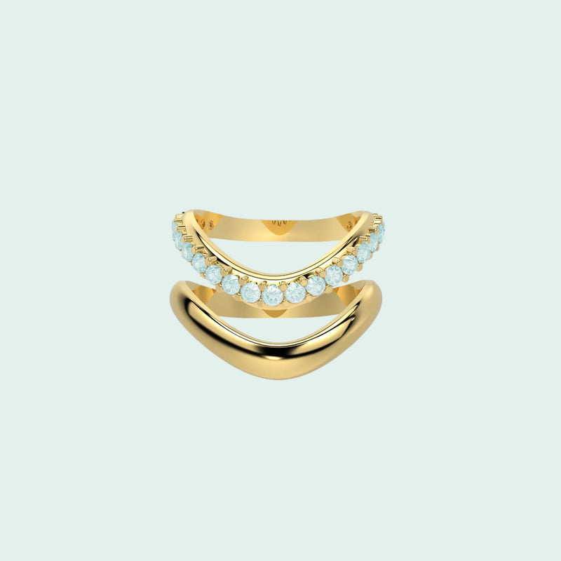 Gold Chrome Echo & Diamond Dip Duo