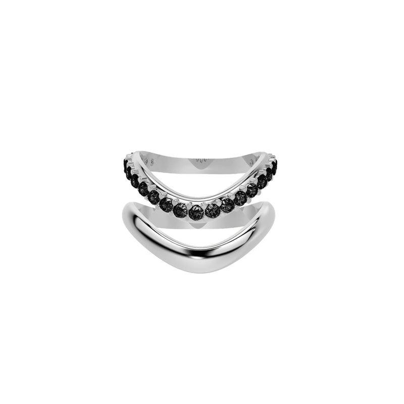 Silver Chrome Echo & Diamond Dip Duo