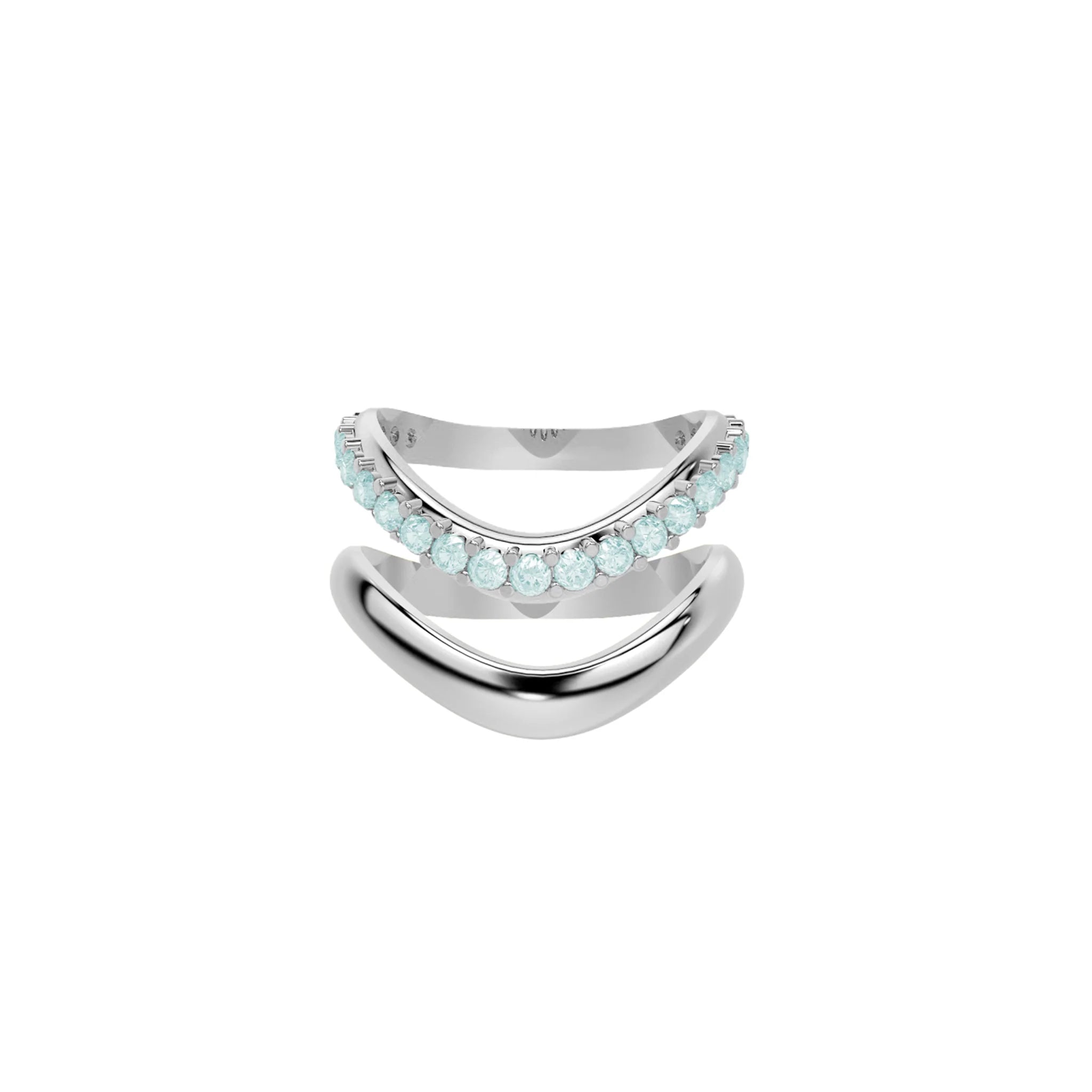 Silver Chrome Echo & Diamond Dip Duo