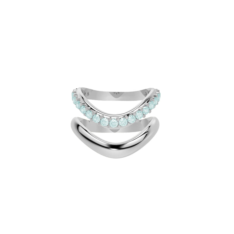Silver Chrome Echo & Diamond Dip Duo