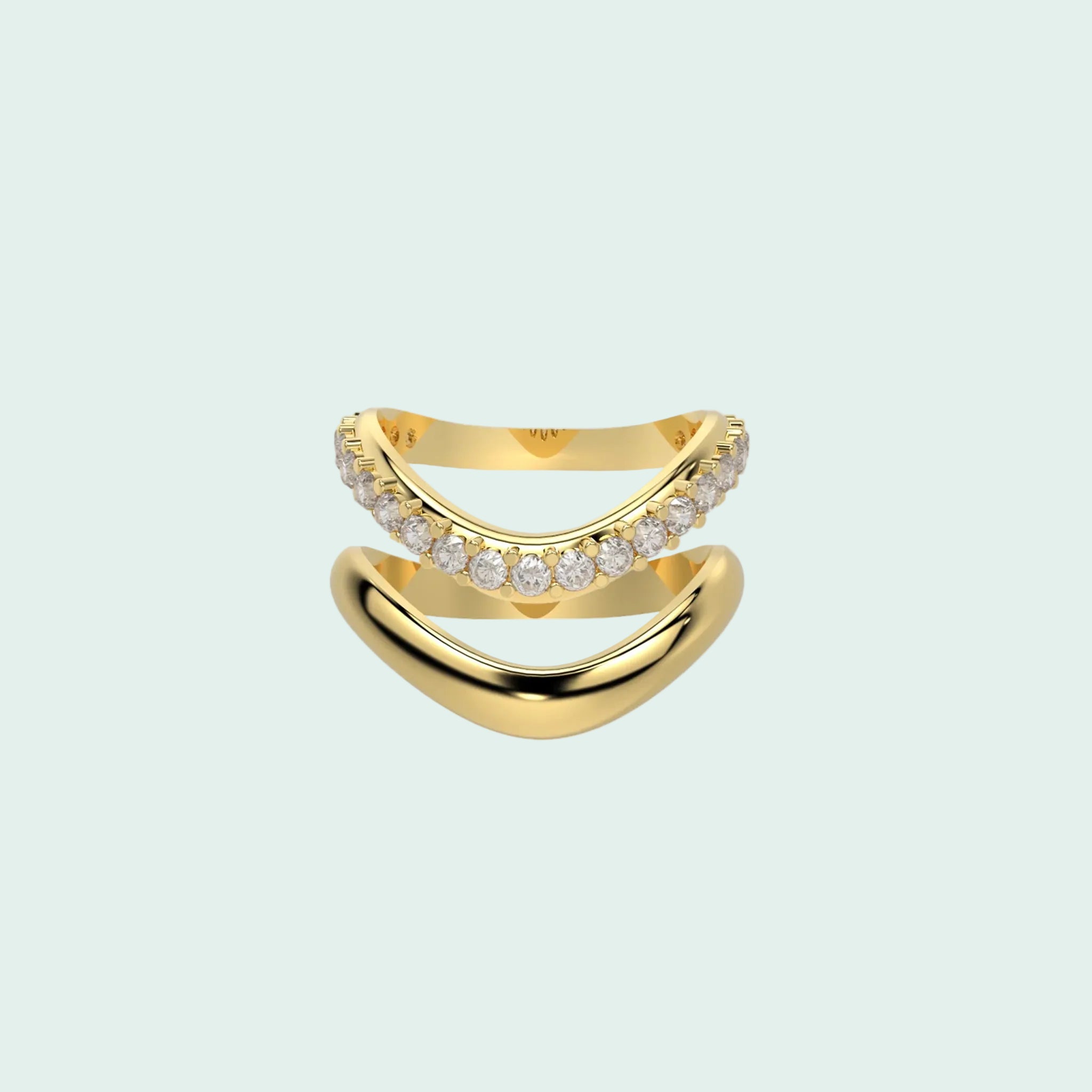 Gold Chrome Echo & Diamond Dip Duo