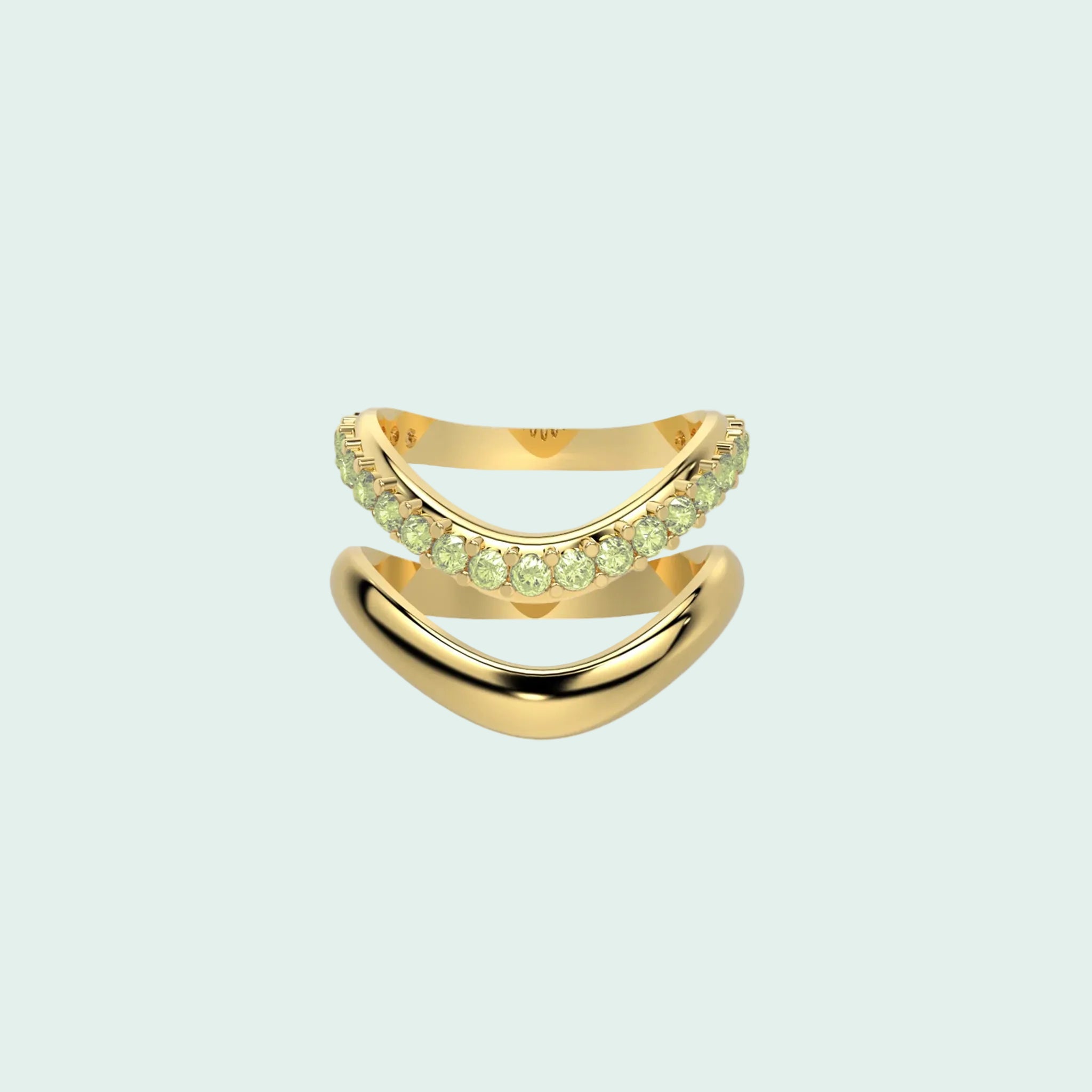 Gold Chrome Echo & Diamond Dip Duo