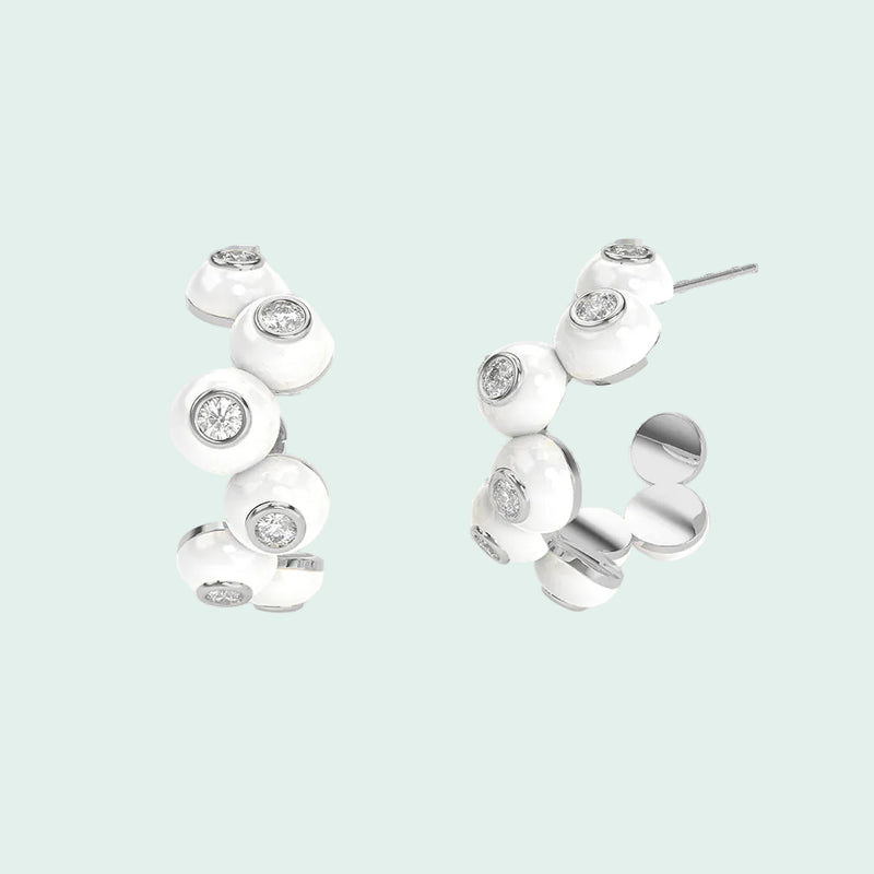 Dopamine Overdose Silver Earrings