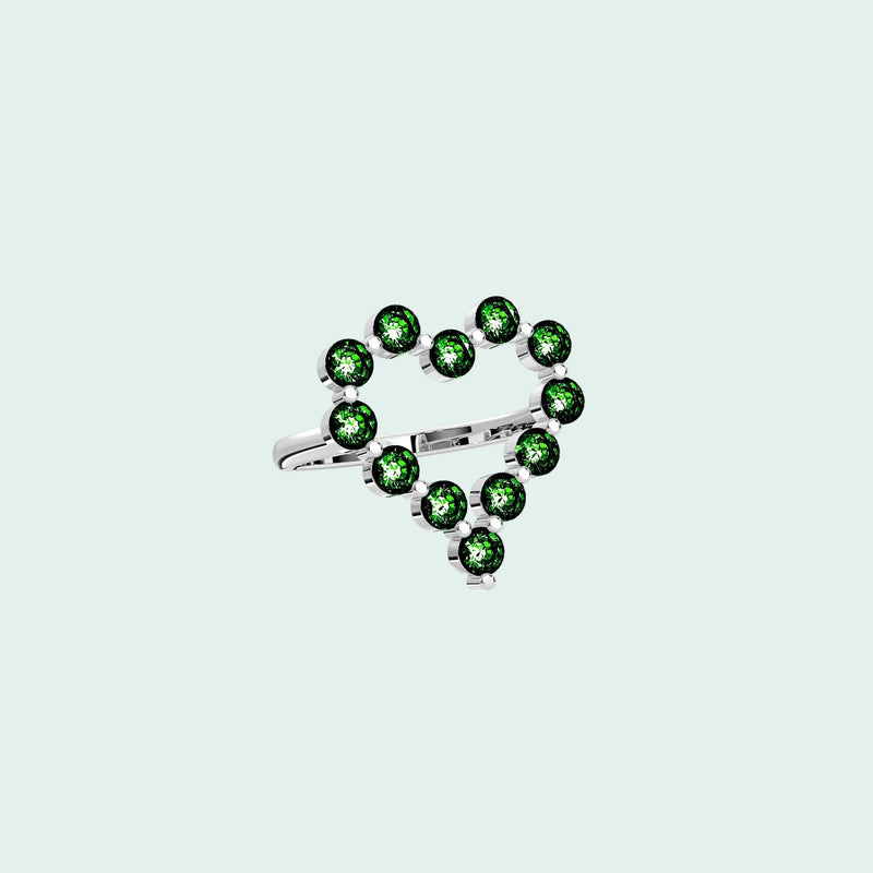 Heart Halo Ring - Silver