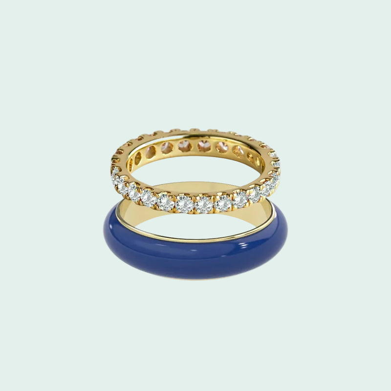 Chroma Orbit Rings-Gold (Set of 2)